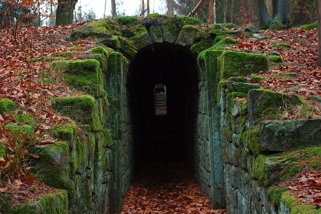 door to tunnel outdoors